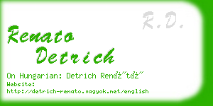 renato detrich business card
